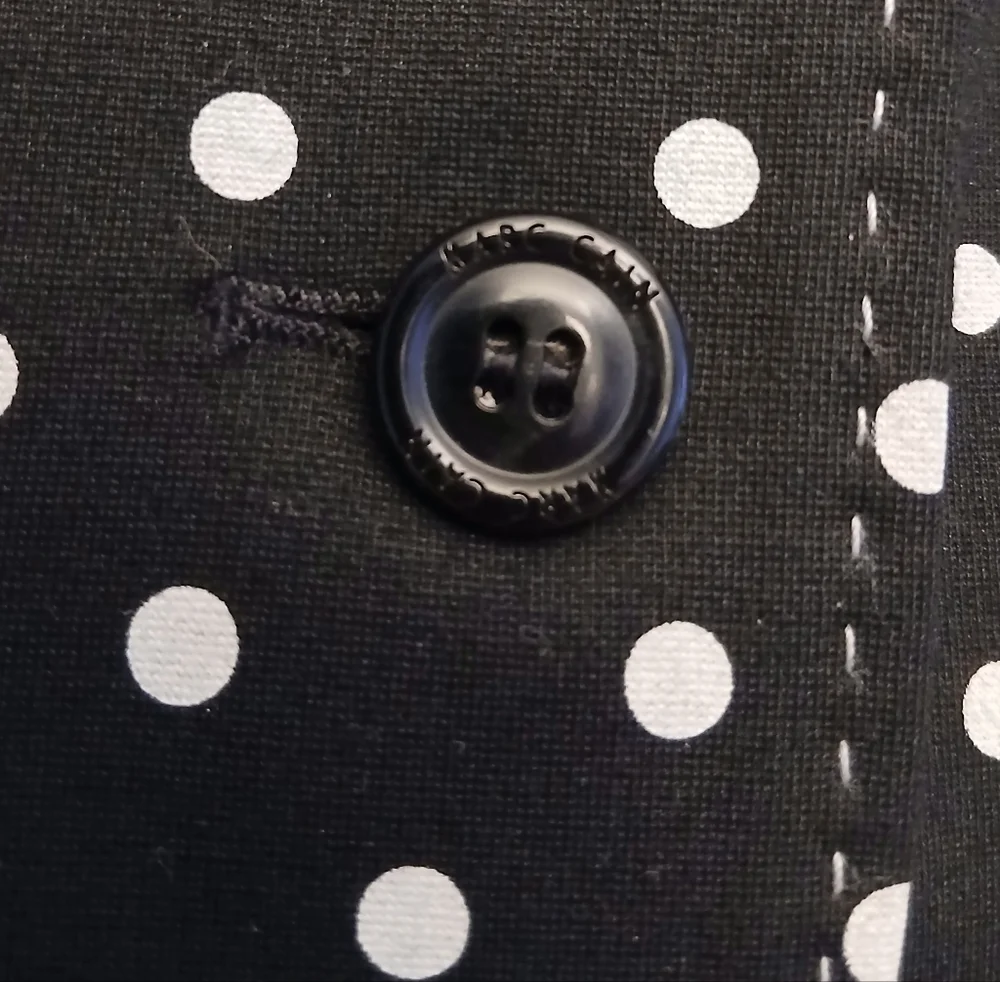 Marc Cain Black and White Polka Dot Knit Blazer.Size 4 - Picture 3 of 12